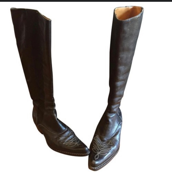 Free Lance Paris. Genuine leather sock western boot. Knee high. EU size 40 - Picture 6 of 7